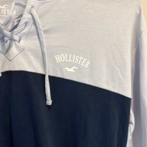 HOLLISTER long sleeve hoodie, NWT size M two toned - Picture 7 of 9